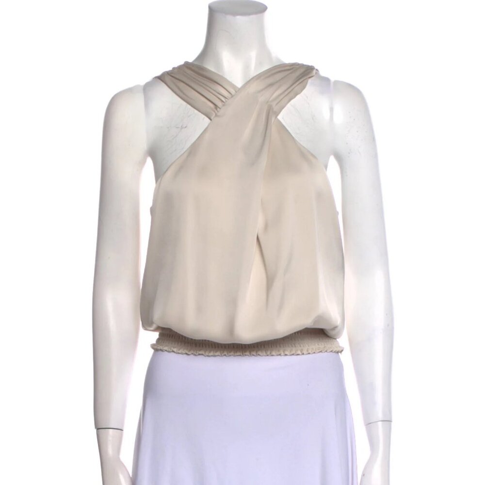 Ramy Brook Halterneck Sleeveless Crop Top – Size XS – White